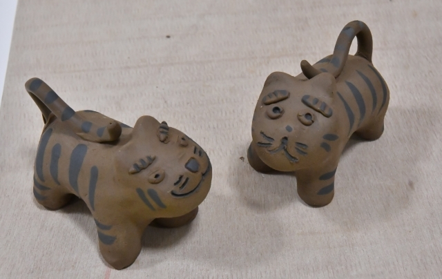 作州の民芸・ものづくり展で陶芸体験をしています