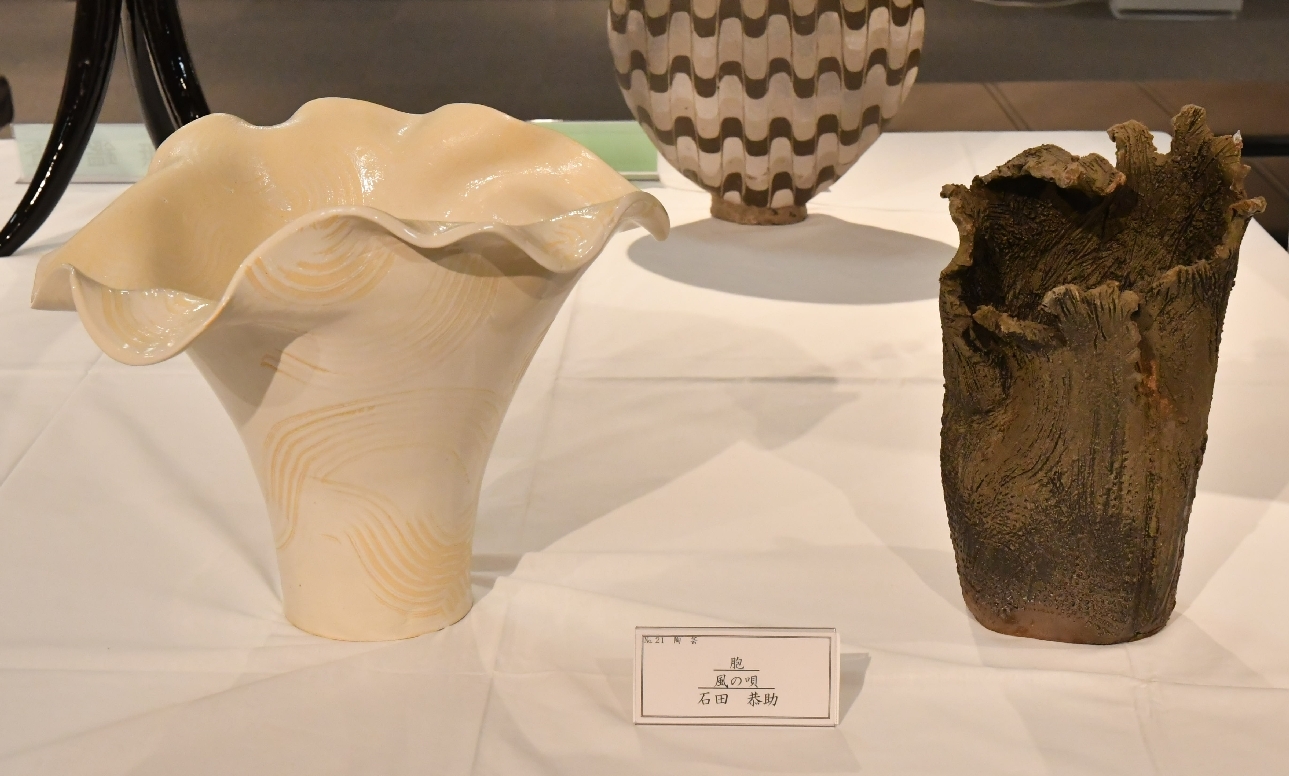 陶芸教室の生徒さんも津山工芸展に出品しています