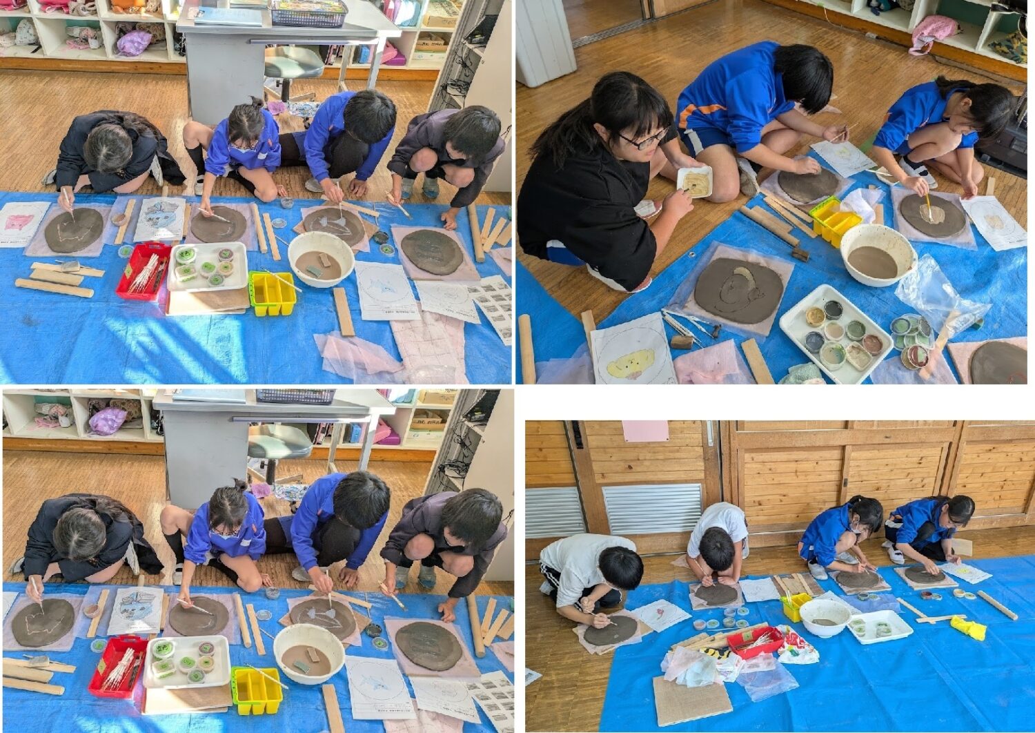 小学生の絵皿作品です