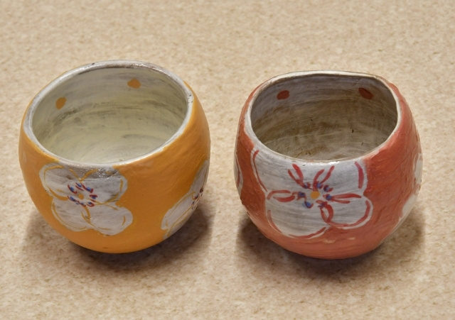 陶芸教室の生徒作品です